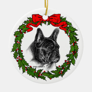 French Bulldog Art von Glenda S. Harlan Keramik Ornament