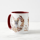French Bulldog Autumn Kreath Tasse (Vorderseite Links)