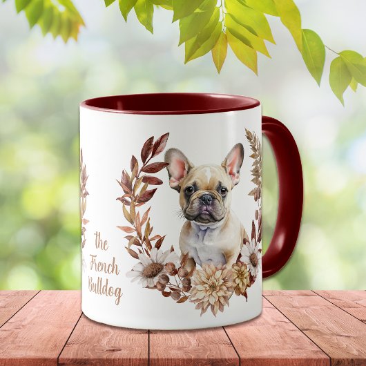 French Bulldog Autumn Kreath Tasse