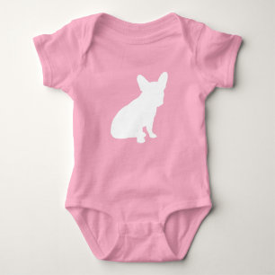 French Bulldog Baby Dusche Frenchie Pink Baby Strampler