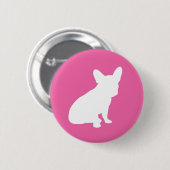 French Bulldog Baby Dusche Frenchie Pink Button (Vorne & Hinten)