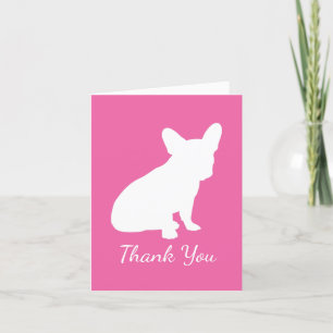 French Bulldog Baby Dusche Frenchie Pink Dankeskarte
