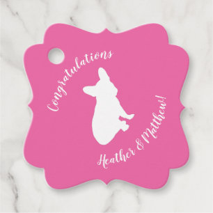 French Bulldog Baby Dusche Frenchie Pink Geschenkanhänger