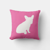 French Bulldog Baby Dusche Frenchie Pink Kissen (Vorderseite)