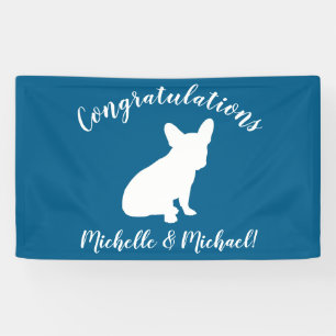French Bulldog Baby Dusche Frenchy Frenchie Blue Banner