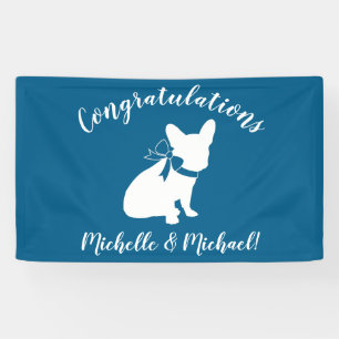 French Bulldog Baby Dusche Frenchy Frenchie Blue Banner