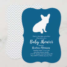 French Bulldog Baby Dusche Frenchy Frenchie Blue