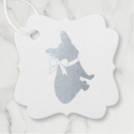French Bulldog Baby Dusche Frenchy Frenchie Blue Geschenkanhänger