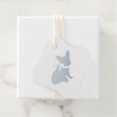 French Bulldog Baby Dusche Frenchy Frenchie Blue Geschenkanhänger (Mit Box)