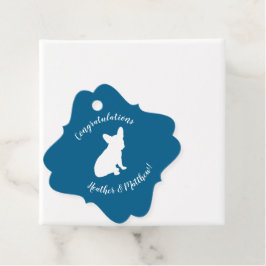French Bulldog Baby Dusche Frenchy Frenchie Blue Geschenkanhänger