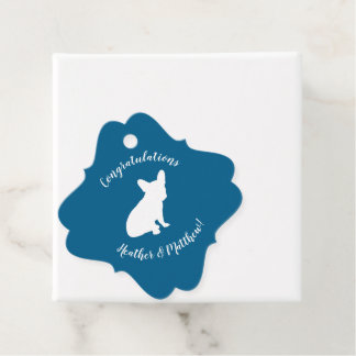 French Bulldog Baby Dusche Frenchy Frenchie Blue Geschenkanhänger