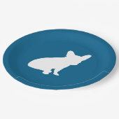 French Bulldog Baby Dusche Frenchy Frenchie Blue Pappteller (Schrägansicht)