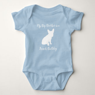 French Bulldog Baby Dusche Frenchy Frenchie Blue Strampler