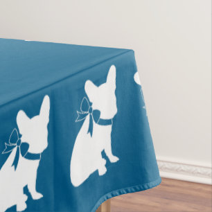 French Bulldog Baby Dusche Frenchy Frenchie Blue Tischdecke