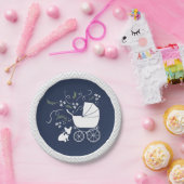 French Bulldog Baby Dusche Teller Design 2 (Party)