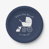 French Bulldog Baby Dusche Teller Design 5 (Vorderseite)