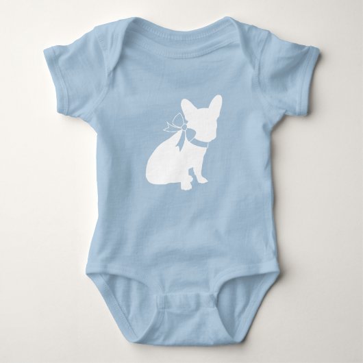 French Bulldog Baby Shower Frenchie Frenchy Baby Strampler (Vorderseite)