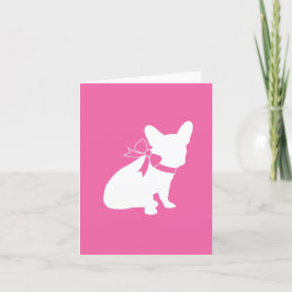 French Bulldog Baby Showroom Frenchy Frenchie Pink Dankeskarte