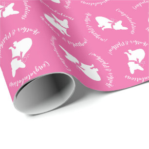 French Bulldog Baby Showroom Frenchy Frenchie Pink Geschenkpapier