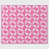 French Bulldog Baby Showroom Frenchy Frenchie Pink Geschenkpapier (Flach)