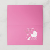 French Bulldog Baby Showroom Frenchy Frenchie Pink Platzkarte (Außenseite Aufgefaltet)