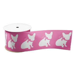 French Bulldog Baby Showroom Frenchy Frenchie Pink Satinband