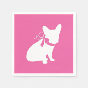 French Bulldog Baby Showroom Frenchy Frenchie Pink Serviette