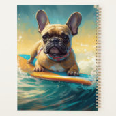 French Bulldog Beach Surfing Malerei Planer (Rückseite)
