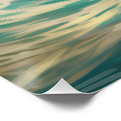 French Bulldog Beach Surfing Malerei Poster (Ecke)