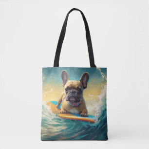 French Bulldog Beach Surfing Malerei Tasche