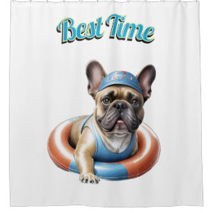 French Bulldog Best Time französische Bulldogge T Duschvorhang