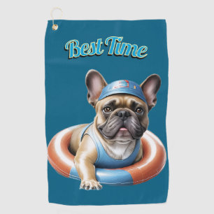 French Bulldog Best Time französische Bulldogge  T Golfhandtuch