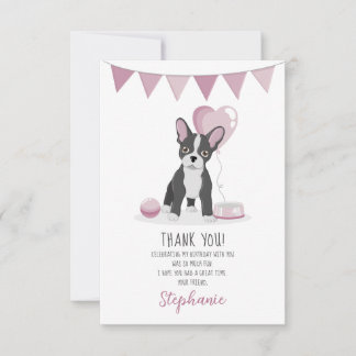 French Bulldog Birthday Danke Einladung