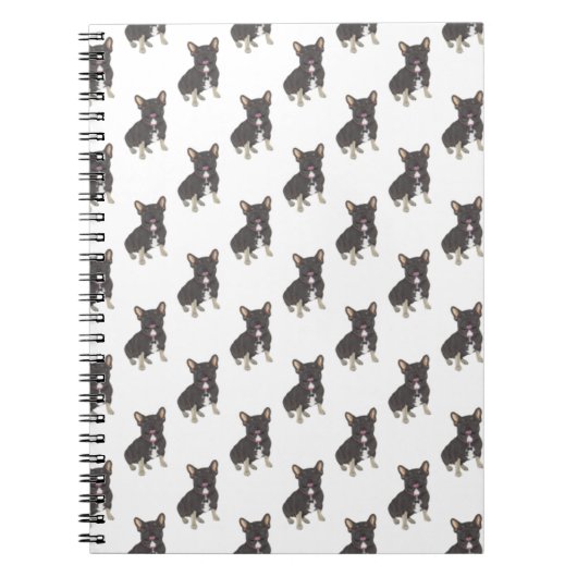 French Bulldog (Black & Tan Tricolor) Notebook Notizblock (Vorderseite)