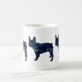 French Bulldog Black Watercolor Silhouette Kaffeetasse (Mittel)