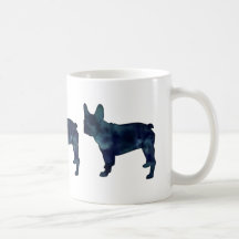 French Bulldog Black Watercolor Silhouette