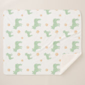 French Bulldog Blanket - Minimal Pastel Minze Gift Sherpadecke (Vorderseite (Horizontal))