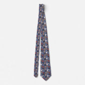 French Bulldog Blue Neck Tie Krawatte (Rückseite)