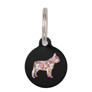 French Bulldog Blume Pattern Frenchie Bulldogs Haustiermarke