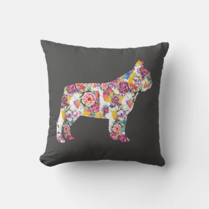 French Bulldog Blume Pattern Frenchie Bulldogs Kissen