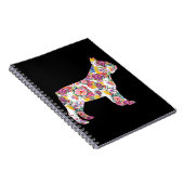 French Bulldog Blume Pattern Frenchie Bulldogs Notizblock (Rechte Seite)