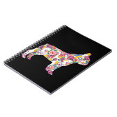 French Bulldog Blume Pattern Frenchie Bulldogs Notizblock (Linke Seite)