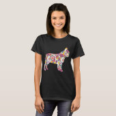 French Bulldog Blume Pattern Frenchie Bulldogs T-Shirt (Vorne ganz)