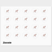 French Bulldog Blume Pattern Gift Herz-Aufkleber (Blatt)