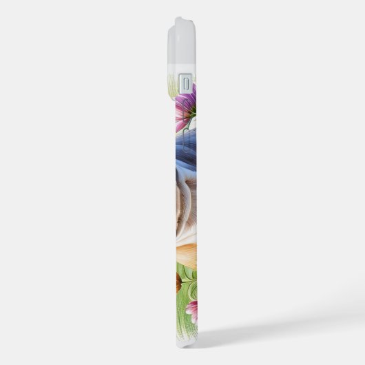 French Bulldog Blumenkranz Muttertag iPhone Hülle (Linke Seite)