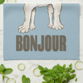 French Bulldog Bonjour Geschirrtuch (Gefaltet)