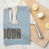 French Bulldog Bonjour Geschirrtuch (Viertel Falte)