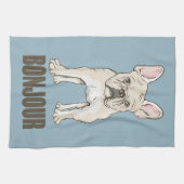 French Bulldog Bonjour Geschirrtuch (Horizontal)