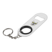 French Bulldog Bottle Opener Keychain Mini Flaschenöffner (Vorderseite Schrägansicht)
