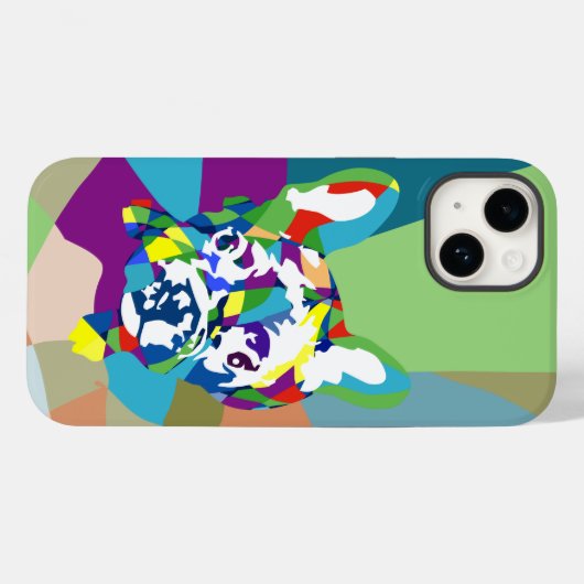 French Bulldog bunt und extravagant Case-Mate iPhone Hülle (Rückseite (Horizontal))